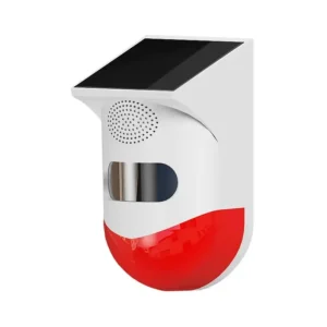 Outdoor Waterproof 433MHz Wireless Solar Alarm Siren with Remote Sound Strobe Light Motion Detector Solar Motion Sensor