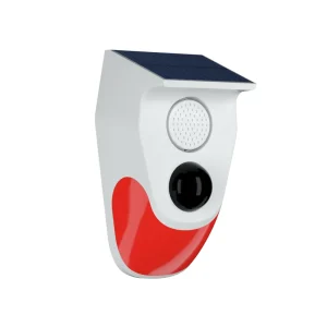 Outdoor Waterproof Solar Powered Motion Sensor Alarm Tuya Smart Wi Fi App Remote Control ABS 10-20m Detection Range