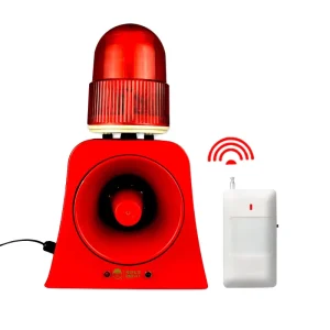 Outdoor Wireless Metal PIR Infrared Motion Sensor Sound and Light Alarm