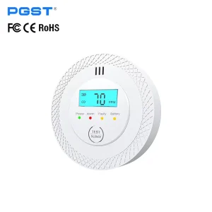 PGST Factory Price Co Detector Carbon Monoxide Alarm Detector Battery Powered With LCD Display UL2034 Standards