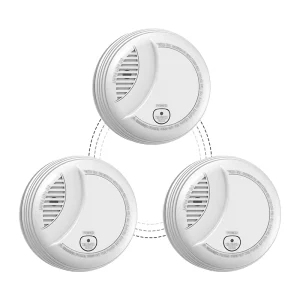 PGST Interconnected Smoke Alarm Certified EN14604 Anti-fire Audible Visual Smoke Leak Detector Optical Smoke Alarm Strobe