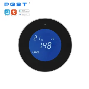 PGST Standalone Gas Detector Smart ABS Plastic Battery Gas Leak Detector Alarm System Kitchen Rental Compliance for Home Use