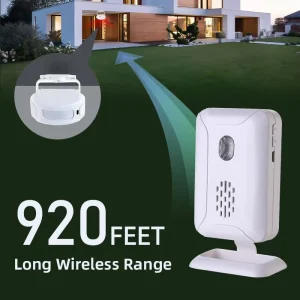 PIR Motion Welcome Alarm 5 Modes LED Reminder Wireless Doorbell Audio Doorphone