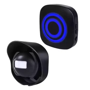 PIR Wireless Human Body Walking Sensor Voice Activated Doorbell with Security Alert System for Home Office Burglar Deterrent