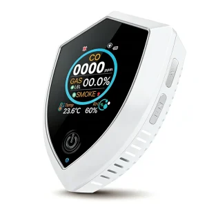 PT12 5-in-1 Wall-Plug CO Gas and Smoke Alarm with Temperature and Humidity Monitor