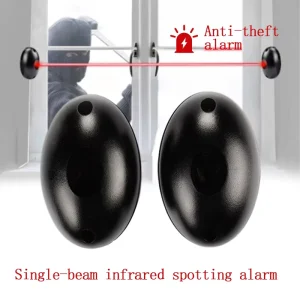 Pair of Active Infrared Photoelectric Beam Detectors with Alarm Host and 1 Pair of Remote Controls