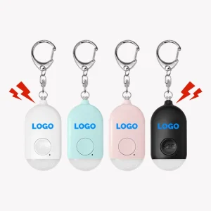Panic Button Alarm USB Rechargeable SOS 130DB Personal Keychain Emergency Alarm