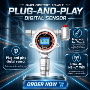 Parking Garage Gas Detector Fixed CO CO2 NO2 Gas Monitor Wall Mount For Underground Garage Ventilation Control Safety System