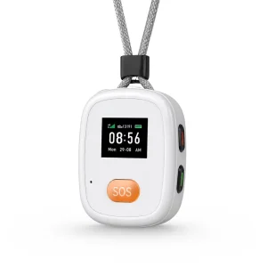 Personal SOS Emergency Pendant Fall Alert GPS LBS GSM WiFi Real Time Location Tracking Long Battery Life Home & Away Pendant
