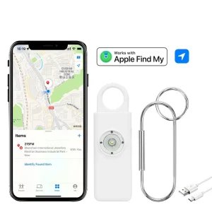 Personal Safety Alarm GPS Location Position Kids Elderly Key Finder Item Anti Lost Reminder 130dB Strobe Lights