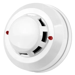 Photoelectric 12V Hardwired 4-Wire Smoke Alarm Sensor with Tamper and Networking CE Certified