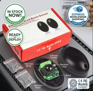 Photoelectric Infrared Beam Alarm Detector for Door and Window Security Systems