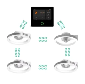 Photoelectric Interconnectable Smoke Detector Smoke Alarm with WiFi connected Intelligent Smart Panel for Multi family Houses