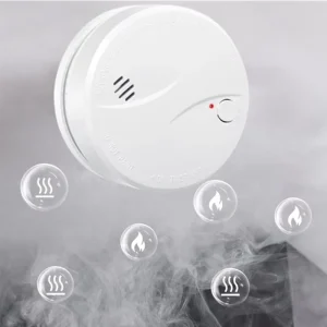 Photoelectric Smoke Sensor 10-Year Battery 85 dB Alarm Remote Control