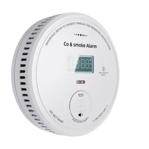 Photoelectric Smoke and Carbon Monoxide Detector with 10-Year Battery, 85dB, ABS Plastic
