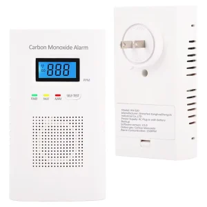 Plug-In Carbon Monoxide Detector with Battery Backup, Digital Display, Sound and Light Warning
