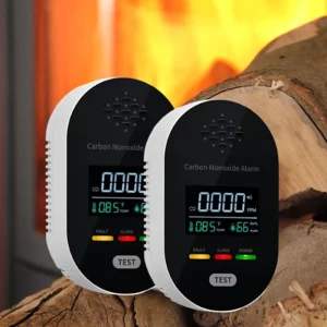 Plug-In Carbon Monoxide Detector with Combustible Gas, Temperature, and Humidity Sensors