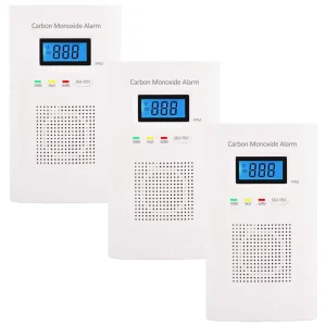 Plug-in Battery Backup Carbon Monoxide Detector Portable Digital Display Sound and Light Warning CO Alarm Monitor for Home Travel
