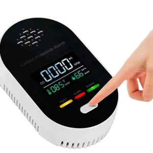 Plug in Carbon Monoxide Detector Temperature and Humidity Sensor 3 in 1 Carbon Monoxide Alarm With Digital Display for Home Travel