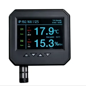 PoE Temperature & Humidity Monitor with Calibration and Alarm Function for Warehouse