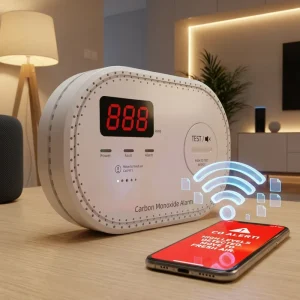 Portable 10 Year Battery CO Alarm Travel Carbon Monoxide Detector Digital Display Electrochemical Sensor 85 DB Alarm Tamper