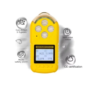 Portable 4-in-1 Gas Detector CE ATEX CO H2S O2 EX with Sound Light and Vibration Alarms for Marine Chemical and Mining Applications