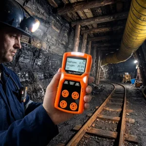 Portable 4 in 1 Gas Detector Real Time Monitoring for Combustible and Toxic Gases Industrial Safety Use