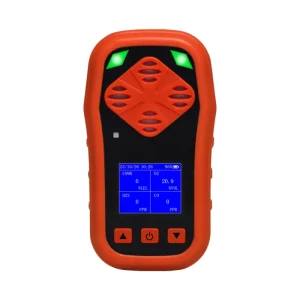 Portable 4-in-1 Gas Leak Detector LEL O2 H2S CO Gas Monitor 2400mAh Li-ion Battery 2H Fast Charging Sound and Light Alarm