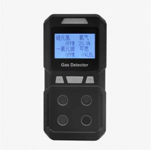 Portable 4-in-1 H2S CO 2O H2S Combustible Gas Detector with Voice Prompt Alarm
