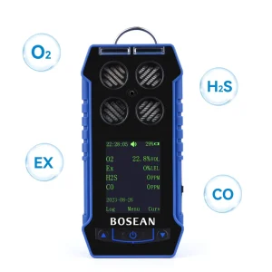 Portable 4-in-1 Handheld Gas Detector CO H2S O2 CH4