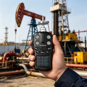 Portable 4-in-1 Multi-Gas Analyzer with Handheld Pump Suction for CO H2S O2 LEL Detection CE