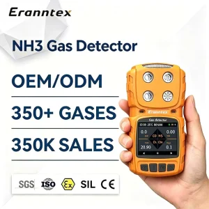 Portable 4 in 1 Multi Gas Detector with Pump NH3 Ammonia Gas Analyzer and Alarm for Confined Spaces