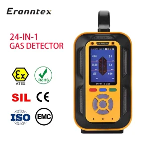 Portable 4-in-1 Multi-Gas Detector with Pump Suction, SOS Alarm, and CO, H2S, O2, LEL, and CO2 Monitoring