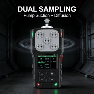 Portable 5 Gas Detector Pump Suction Diffusion NH3 CO2 VOC SO2 Handheld Industrial Gas Analyzer