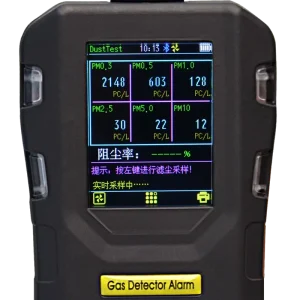 Portable 6-Channel Particle Detection Internal Pump Multi-Gas Alarm Detector PM0.3 PM0.5 PM1 PM2.5 PM5.0 PM10 Dust Particle Counter