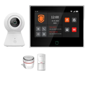 Portable 7-Inch Full IPS Tuya Smart Home Wireless Security Alarm System 4G Wi-Fi 433 MHz Door Touch Screen ABS Material 100-200m