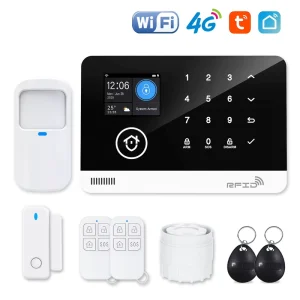 Portable ABS Material Indoor Home Security System Tuya Smart App Control Wifi+2G GSM Safety Protection Spot Supply Alarm System