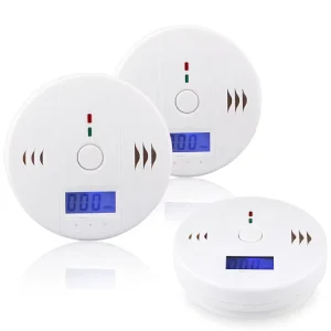 Portable Battery-Powered Carbon Monoxide Detector with LCD Display, Sound and Flashing Light Alarm
