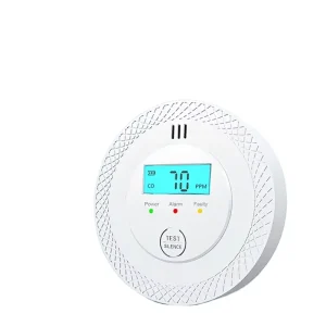 Portable Carbon Monoxide Detector with CO Sensor, Digital LCD Display and LED Flashing Signal Lights