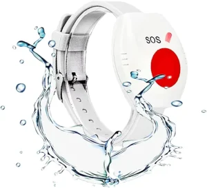 Portable Caregiver Pager and Emergency Call Bell with Panic Button and Bed Alarm for Elderly Adults