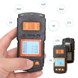 Portable Gas Detector Multiple Protections Sound Light Alarm Handheld Gas Analyzer for CO EX H2S O2 NO S02 NH3 H2