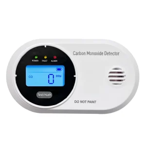 Portable Mini CO Detector with LCD Display, Personal Fire and Smoke Carbon Monoxide Alarm, Waterproof ABS Plastic