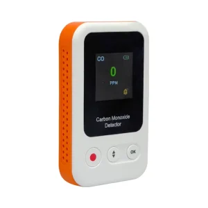 Portable Mini Rechargeable Carbon Monoxide Detector with 15-Day Standby, Lanyard and 0-1000 ppm Range