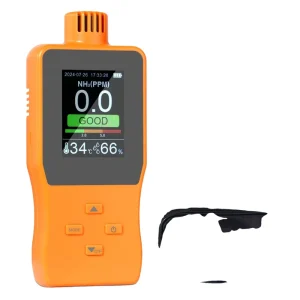 Portable NH3 Ammonia Gas Detector with Temperature & Humidity Monitor 0 100 PPM Range
