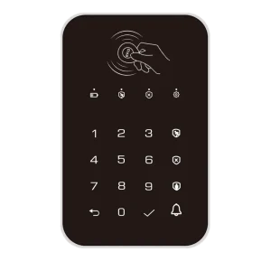Portable RFID Card Arm Disarm Tuya Smart App 433Mhz Wireless Touch Password Keypad PIR Motion Sensor Wi Fi Burglar Alarm
