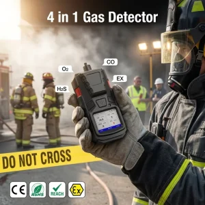 Portable Waterproof Gas Detector H2S EX CO O2 Gas Leak Meter with Lcd Screen