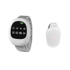 Portable Wireless Bedwetting Alarm Watch with Receiver for Kids Elder Care Vibration Reminder Potty Training