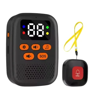 Portable Wireless Elderly Monitoring System with Personal Safety Alarm, Panic Button, Vibration and SOS Call