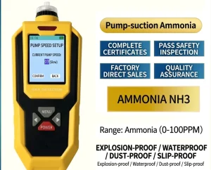Pump-Suction 4-in-1 Combustible O2 CO H2S Gas Detector with Concentration Alarm for Industrial and Commercial Use