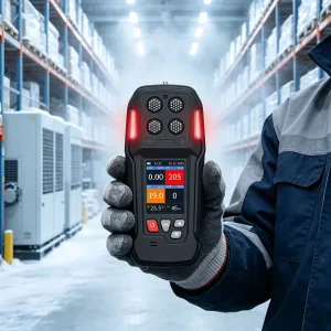 Pump Suction 4 in 1 Gas Detector, 0-100% LEL, 0-1000 ppm CO, H2S, O2, for Natural Gas Stations, IP67 CE, Data Storage and Vibrating Alarm